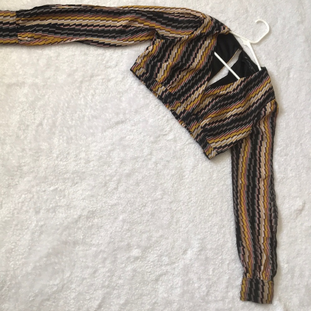 A long sleeved crop top